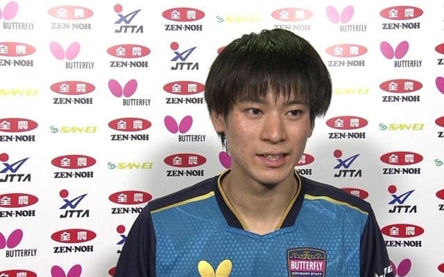 優勝 戸上隼輔「絶対にシングルスでパリ五輪に出場したい。国内大会も大事だがまずは世界ランク15位以内に」試合後インタビュー【卓球 全農CUP】
