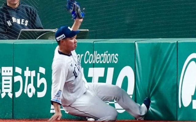 フェンス恐れぬ“野生キャッチ”が「素晴らしい」　爆走美技に「マジでGG賞とって」