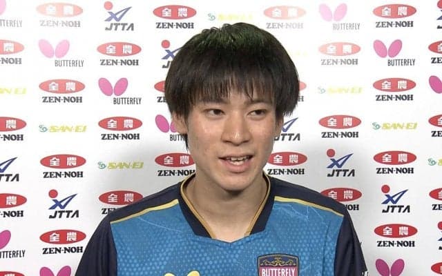 戸上隼輔 張本との接戦制した決勝戦は「今まで以上に頭を使った試合だった」【卓球 全農CUP】