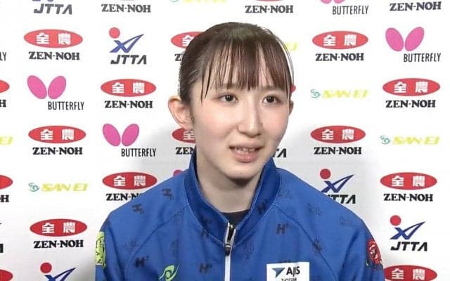 優勝した早田ひな「全員が私を倒しにくる中で、跳ねのけることができた。目標はフェデラー選手」【卓球 全農CUP】