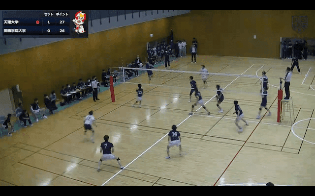 関西大学バレーボール連盟 男子1部春季リーグ戦 Aコート【見逃し配信】