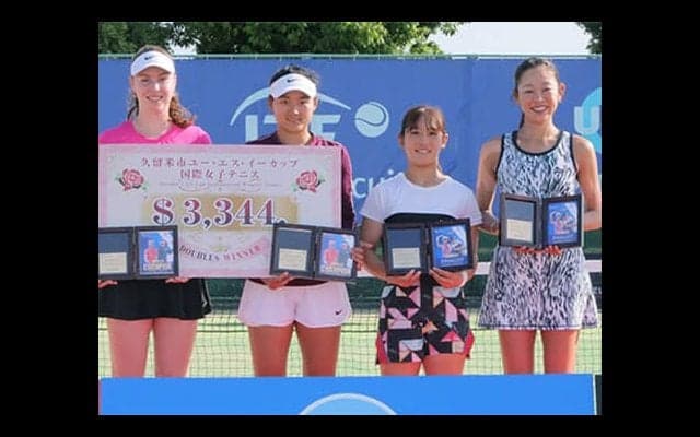 光崎と波形 19歳年の差ペア準優勝