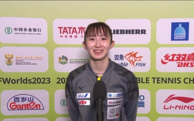 【世界卓球】はりひな8強入り 同士討ちで完勝 早田ひな「前回大会の銀メダルを超える」