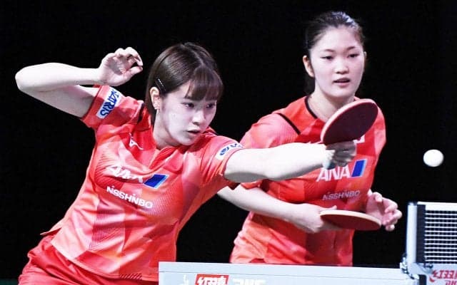 【世界卓球】Wみゆう、初のメダルに王手！ 台湾ペアを下して女子ダブルス8強入り