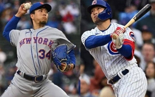 お化けフォークを打ったのは鈴木誠也！ 5年ぶりの対決を制す“本塁打級”の二塁打に米記者も絶賛「強烈だった」