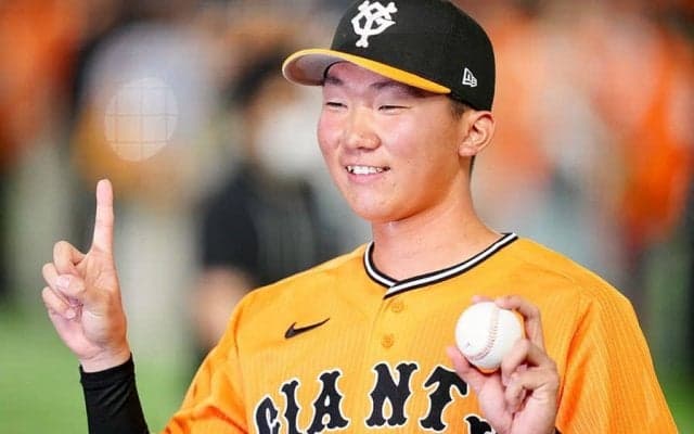 巨人・田中千晴が“爆笑”お立ち台　勝利球は「大勢さんに」…好きな食べ物は「いちご大福」