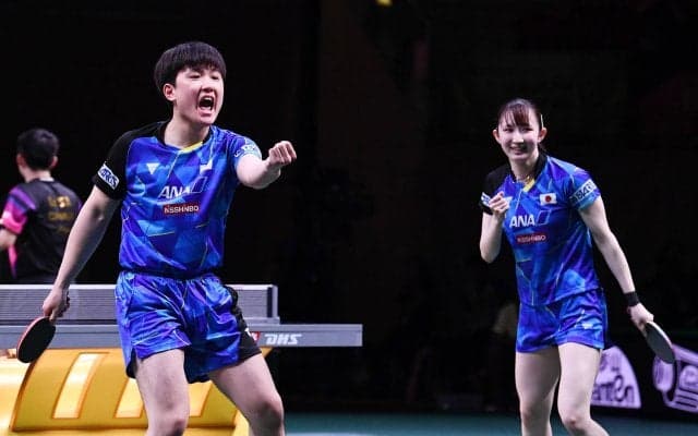 【世界卓球】はりひな 金メダルに王手！中国ペアを撃破し、2大会連続決勝進出