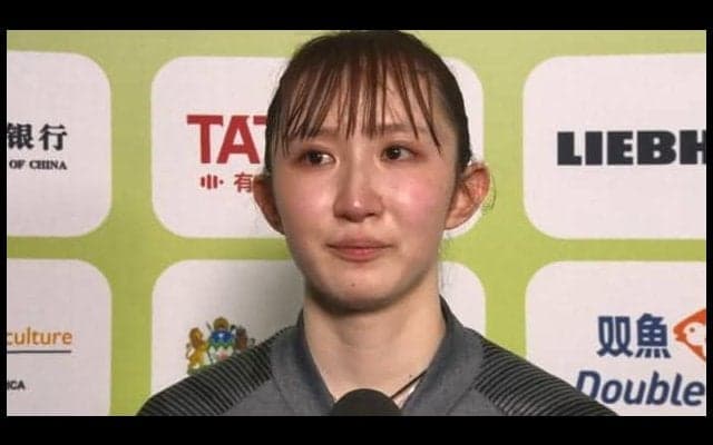 【世界卓球】早田ひな「大舞台で勝つことできて嬉しい」1時間10分超えの死闘を制し、涙のメダル獲得
