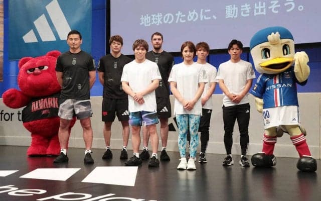 横浜FMの永戸勝也＆吉尾海夏がアルバルク東京と卓球で勝負！？ アディダスイベントで世界規模のサステナビリティムーブメントに挑戦