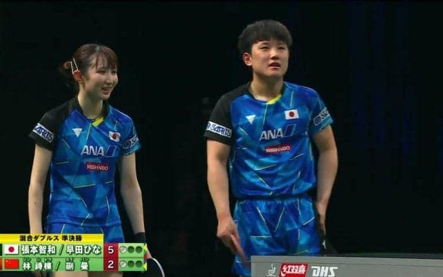 【世界卓球】混合ダブルス準決勝 張本智和/早田ひな vs 林詩棟/蒯曼［日本語実況解説］