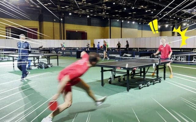 【現地練習】フランス代表 ゴジ＆F.ルブラン ※スーパープレーあり｜世界卓球2023南アフリカ