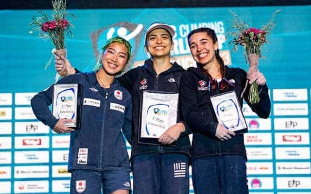 グロスマンが年間3連覇　野中は2年連続準V【ボルダーW杯2023 女子年間ランキング】