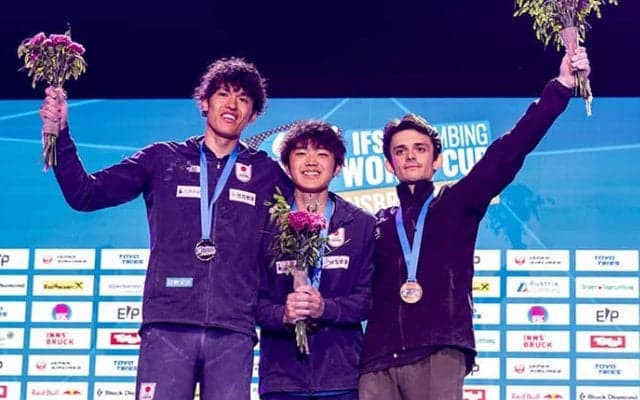 安楽宙斗、楢崎明智がワンツー！ 16歳がW杯初V、年間優勝も決める【ボルダーW杯2023 第6戦インスブルック大会】