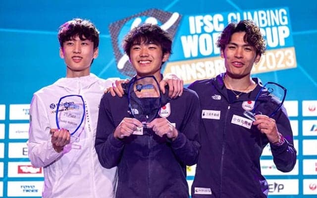 16歳・安楽宙斗がW杯初参戦で年間優勝　楢崎智亜も3位で表彰台【ボルダーW杯2023 男子年間ランキング】