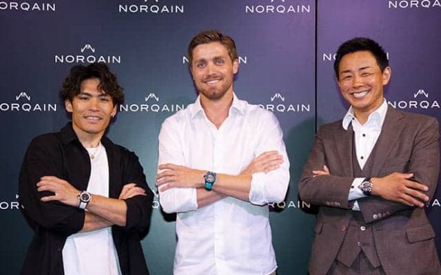 楢崎智亜がNORQAIN新商品発表会に出席　8月世界選手権へ「みっちり登り込みたい」