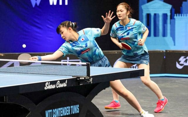 木原美悠・張本美和のユース女王ペアがインドペアに敗れて準優勝【卓球 WTTコンテンダーチュニス】