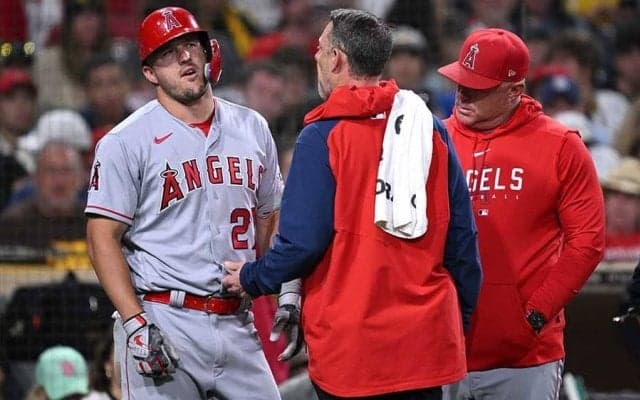 【MLB】トラウトは左手首の負傷、ネビン監督説明　打席途中で交代…スイング後に苦悶の表情