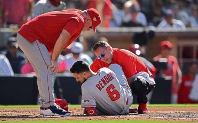 【MLB】エ軍に相次ぐ災難…レンドンが自打球直撃で交代　グラウンドで悶絶、前日はトラウト骨折