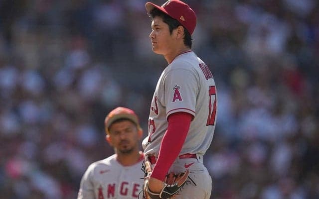 【MLB】大谷翔平4敗目　6回途中5失点＆右手中指負傷降板、2戦無安打で打率.300…エ軍2連敗