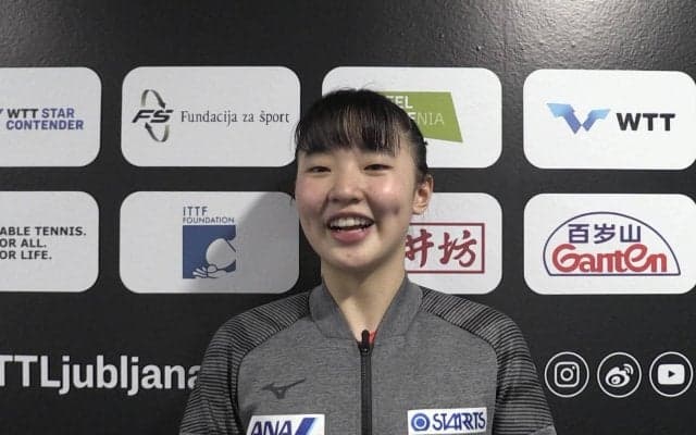 初戦突破の張本美和「誰がきても全力で迎え撃つ」3回戦で早田ひなと対戦か！？【卓球 WTTリュブリャナ】