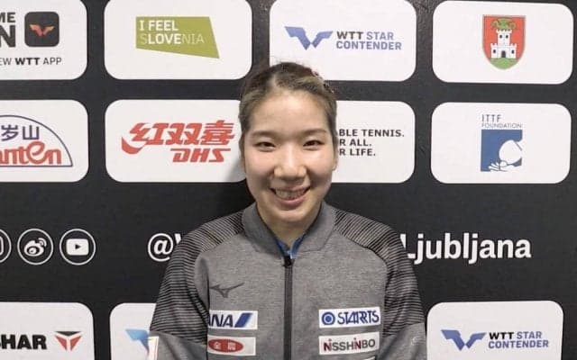 森さくら 3回戦進出「次も120%の力が出せるように頑張りたい」【卓球 WTTリュブリャナ】