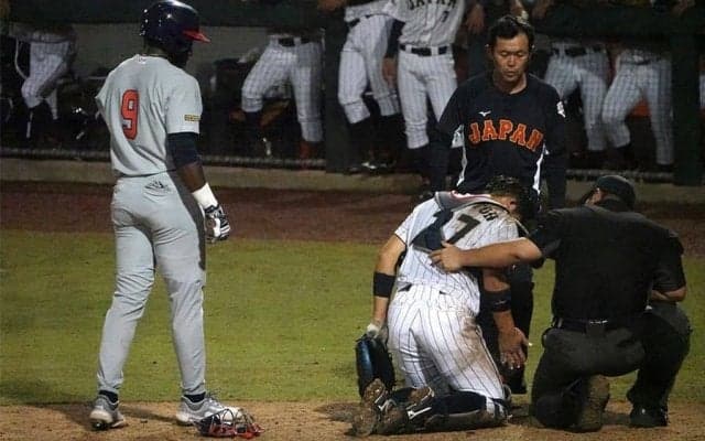 日米大学野球で珍事　米国のタックルが守備妨害に…本塁生還が取り消しに