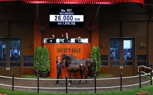 藤田晋氏がサリオスの姪を2億6000万円で落札 父はエピファネイア