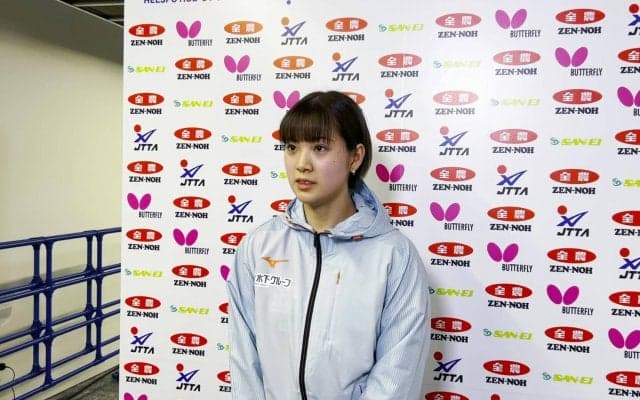 初戦敗退となった長﨑美柚「気持ちが強くならないといけない」【卓球 全農CUP】