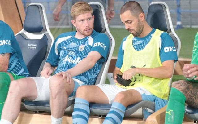 ウォーミングアップもなし、デ・ブライネの状態にペップが言及「復帰はとても近い」…後半途中交代のベルナルド・シウバはケガにあらず