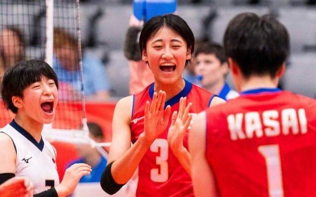 U19女子日本代表　秋本美空が33得点でセルビアにフルセット勝利