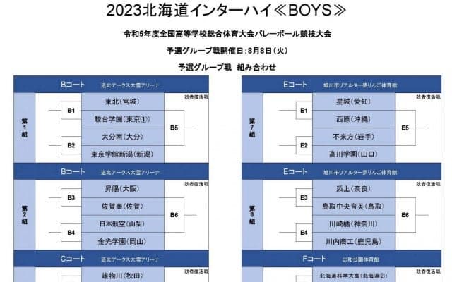 予選グループ戦で優勝候補の一角、駿台学園が東北にストレートで勝利【北海道インターハイ2023男子】