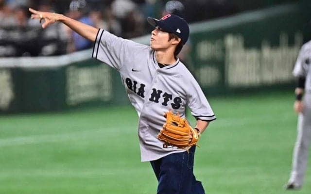 五輪“金”の堀米雄斗さんが東京Dで始球式　ワンバウンド投球も「100点をつけたい」