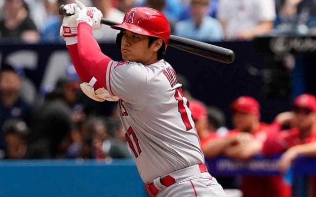 【MLB】大谷翔平、190キロ“弾丸”二塁打で2戦連続安打　フェンス直撃…犠飛で生還