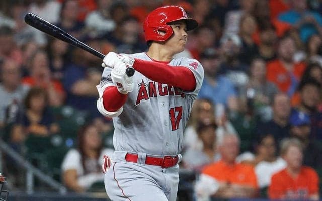 【MLB】火の出る爆速190キロが「クレイジー」　大谷翔平の強烈打球はライバルに迫る一打