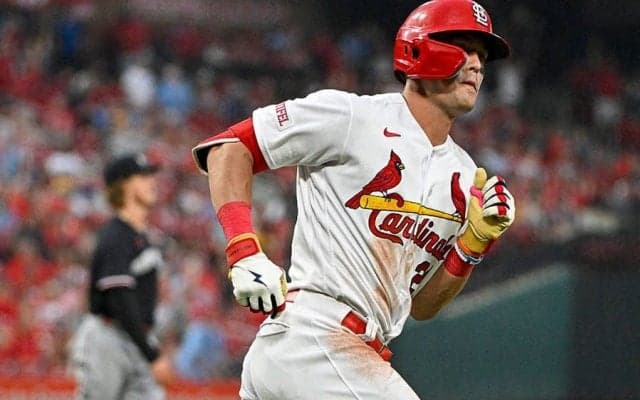 【MLB】ヌートバー、「下腹部の打撲」で負傷交代　下半身に自打球直撃で悶絶…6回守備中に退く