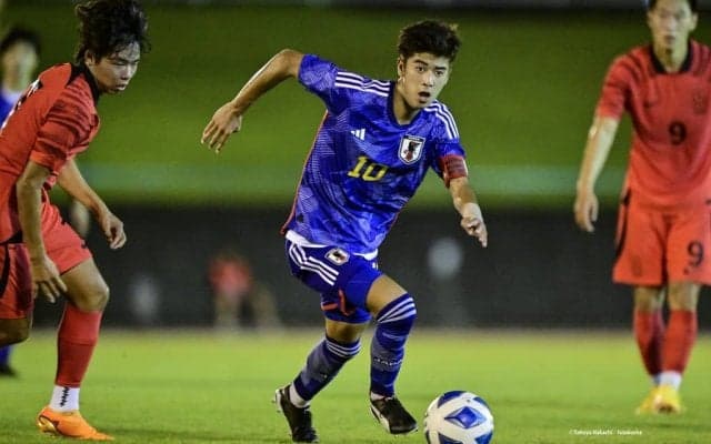 「10番を背負いたい」U18日本代表・大関友翔が韓国戦で得た緊張感と手応えと反省。スルーパスで好機連発して攻撃をけん引……船越監督に聞いた「10番の評価」