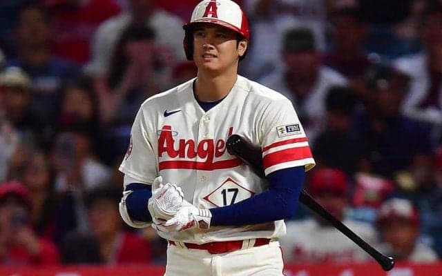 【MLB】大谷翔平、急遽スタメン外れる　フリー打撃で5本の柵越えも…顔をしかめてベンチ裏に