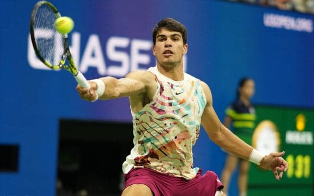 連覇狙うアルカラス、世界61位に快勝で初出場から3年連続で8強[USオープン]