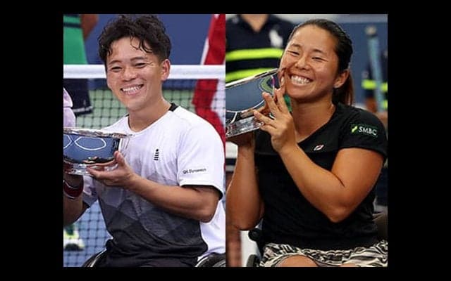 全米OP車いす複、男女で日本勢V