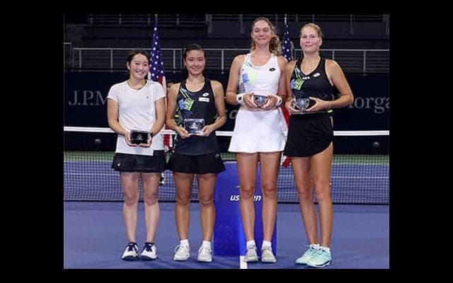  齋藤咲良/里菜央ペア 全米OPJr準V 