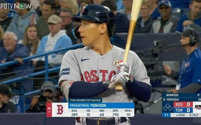 吉田正尚が技ありの一打で13打席ぶりヒット！レッドソックスはブルージェイズに敗れて勝率5割に