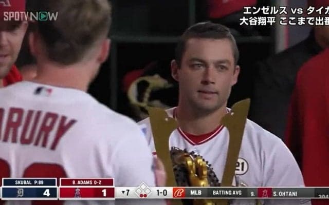 大谷翔平の同期フレッチャー、メジャー昇格日に今季2号！「おかえりー！」「おめでとう！」レフトポール直撃弾の復帰アピールでファンも大歓喜
