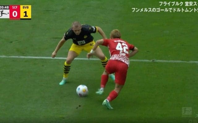 一体、何を仕掛けるのか？ 日本の10番 “マラドーアン”堂安律が1対1で狙う！ 相手を一旦止める→股抜きドリブルを炸裂する瞬間