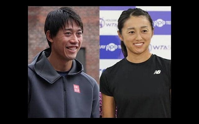 土居美咲、錦織圭らと日本で集合写真