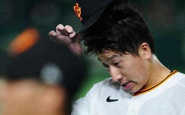 巨人・大勢、1死もとれず3失点KO　ミエセス、佐藤輝に2発浴びる…原監督も渋い表情