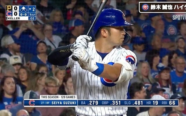 「クレイジーだ」「アメージング」鈴木誠也の先制タイムリーにカブスファン脱帽！月間打率.375で球場の反応も“激変”