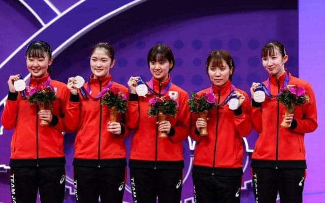 日本女子 銀メダル獲得。平野美宇が東京五輪金メダリストと大激戦を繰り広げるも惜敗【卓球 アジア競技大会／女子団体 結果まとめ】