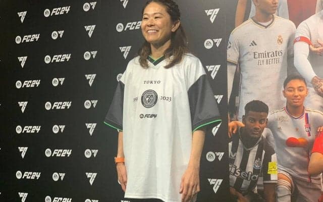「是非澤穂希を使ってください！」東京タワーで開催された『EA SPORTS FC 24』の発売イベントに澤穂希さんも登場！