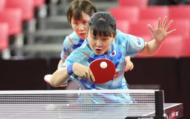 張本美和・木原美悠が孫穎莎・王曼昱の最強中国ペアに歴史的勝利でメダル確定　「優勝を目指す」と力強く宣言