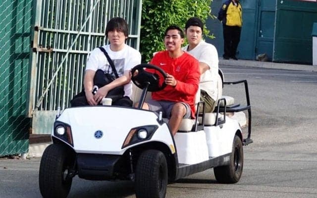 【MLB】大谷翔平が球場入り　右肘には包帯…手術後初めて姿を見せる、13日ぶりチーム合流